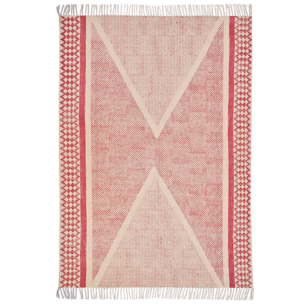 Braided Cotton Rug, Washable Cotton Rug, Washable Hallway Rug, Hand Block Print Rug