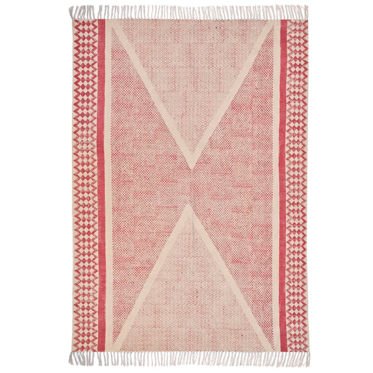 Braided Cotton Rug, Washable Cotton Rug, Washable Hallway Rug, Hand Block Print Rug