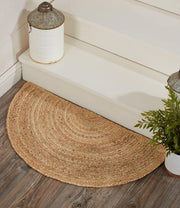 Natural Fiber Jute Doormat, Half Moon Doormat, Half Circle Jute Doormat for Entryways