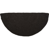 Black Jute Doormat, Half Circle Jute Rug, Half Moon Doormat, Half Round Rug