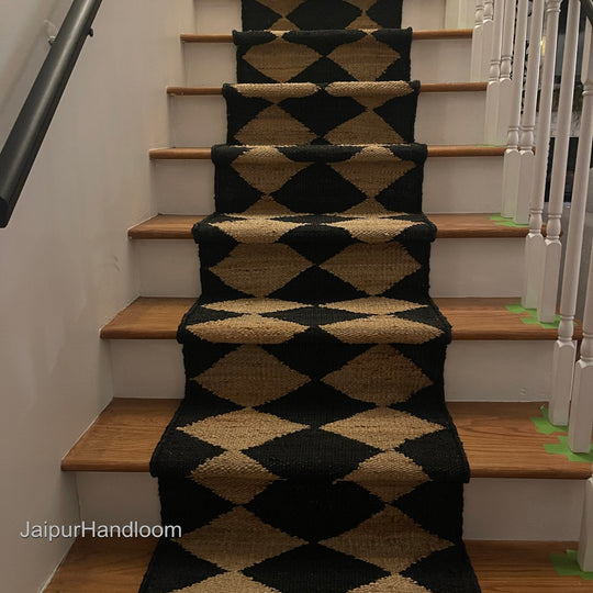 Custom Size Stair Runner Rugs Non Slip Stairs Carpet for Wooden Steps