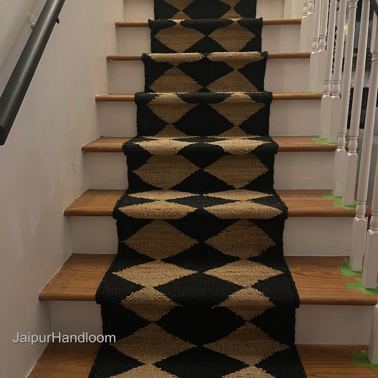 Custom Size Stair Runner Rugs Non Slip Stairs Carpet for Wooden Steps