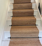 Natural Jute Stair Runner Rug Boho Stair Carpet Non Slip Runner for Stair Treads