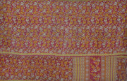 floral pattern vintage kantha bed cover twin size