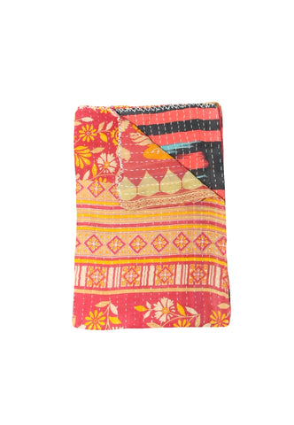 indian sari vintage kantha throw blanket