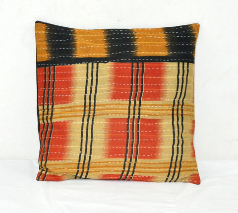 indian hand crafted vintage kantha pillow covers Bohemian sofa cushions