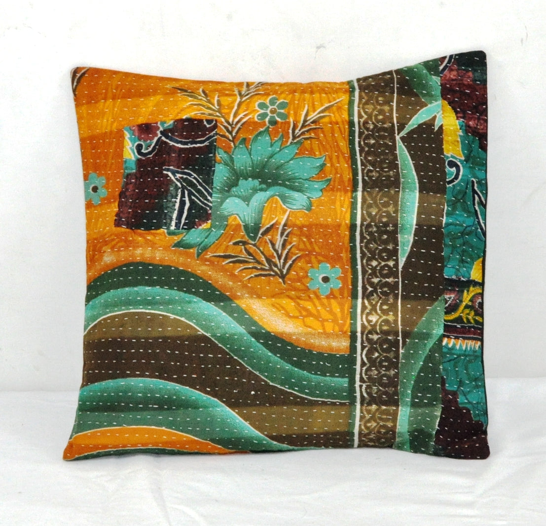 indian kantha cushions vintage sofa couch pillows boho sham pillows