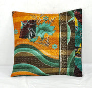indian kantha cushions vintage sofa couch pillows boho sham pillows