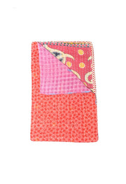 hand stitched kantha throw quilt
