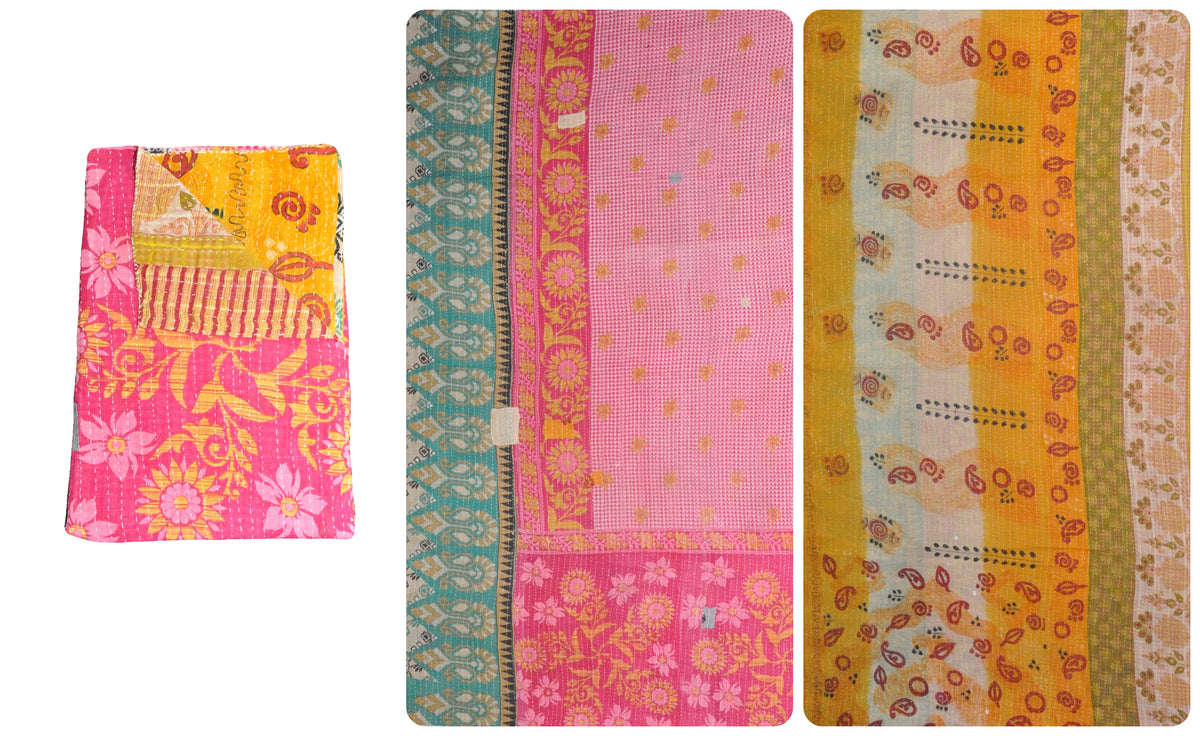 decorative kantha sofa throw