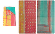 antique sari cotton kantha blanket