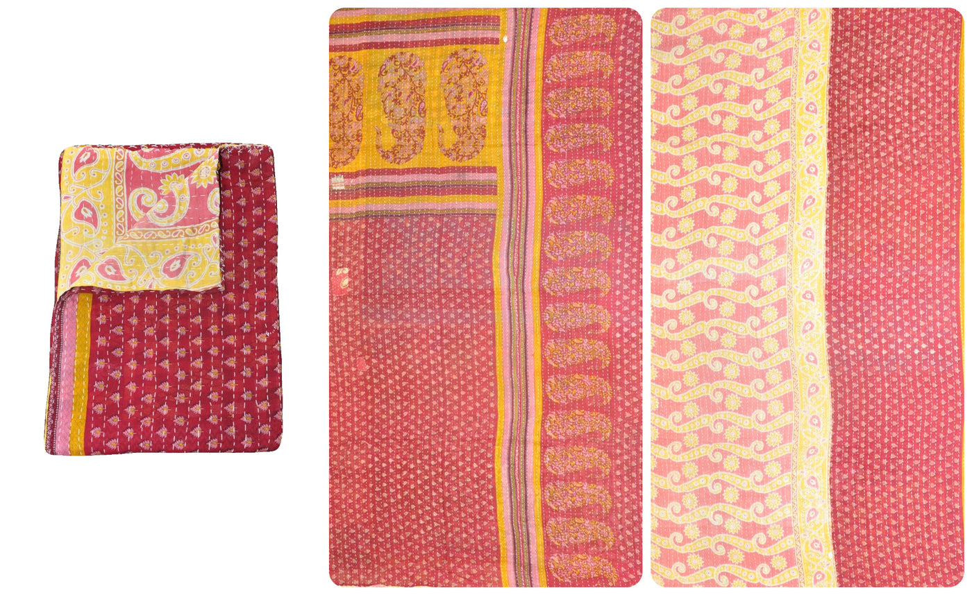 premium quality vintage kantha quilt throw