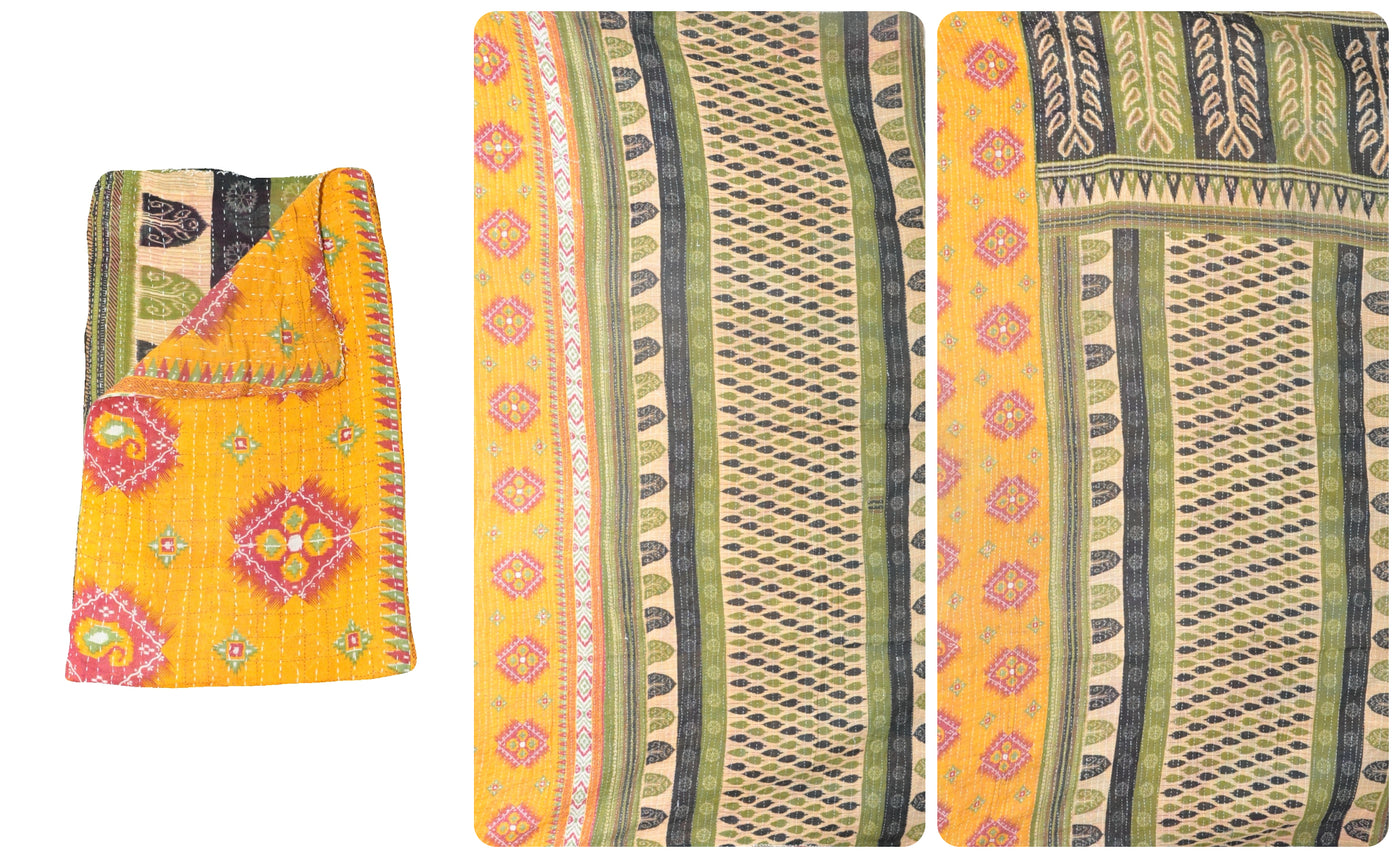fair trade kantha bedding bed cover