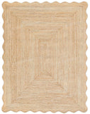 Natural Fiber Rug Scalloped Jute Rug Seagrass Area Carpet Bathroom Rugs