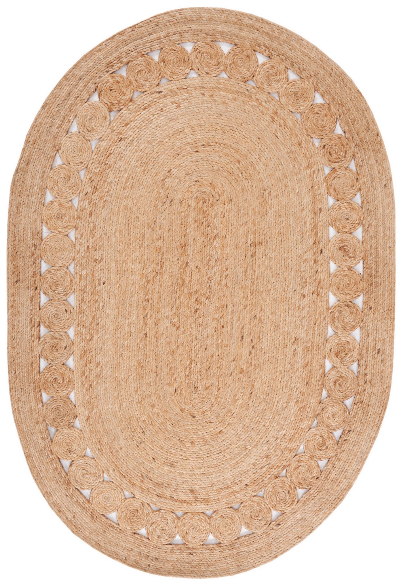 Large Oval Jute Rug 10'x14' Seagrass Jute Oval Area Rugs 6'x9' for Dining Room