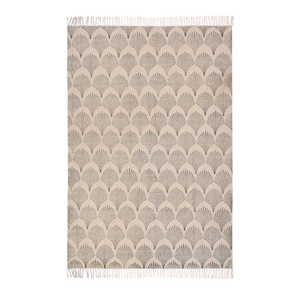 Hand Block Print Rug, Cotton Area Carpet Rug, Washable Cotton Rug, Cotton Doormat