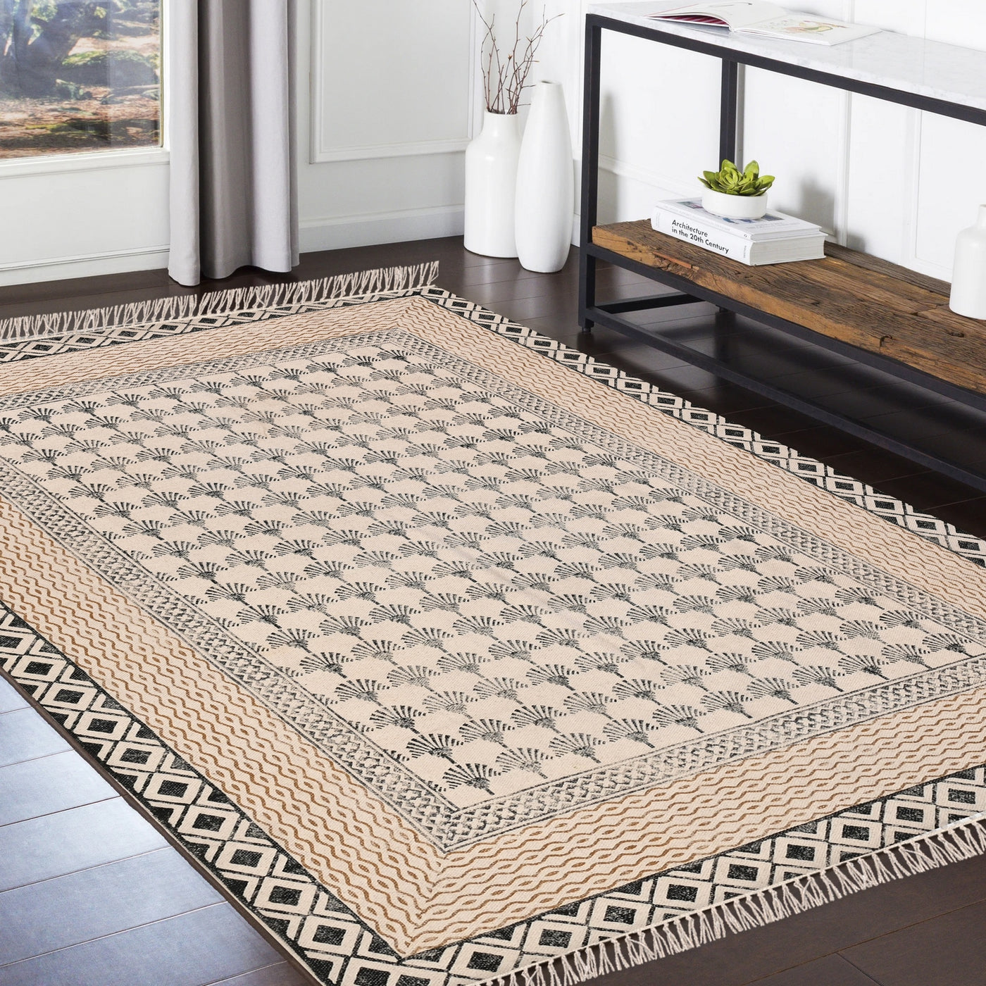 No Slip Cotton Rugs, Washable Cotton Rugs, Extra Large Area Rug, Cotton Bedside Rug