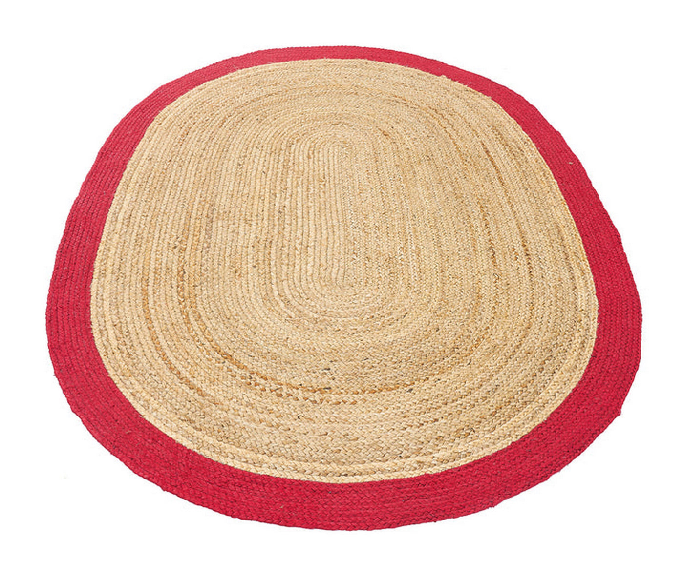Oval Jute Rug for Living Room 5'x8', Braided Oval Rug for Dining Room 6'x8'