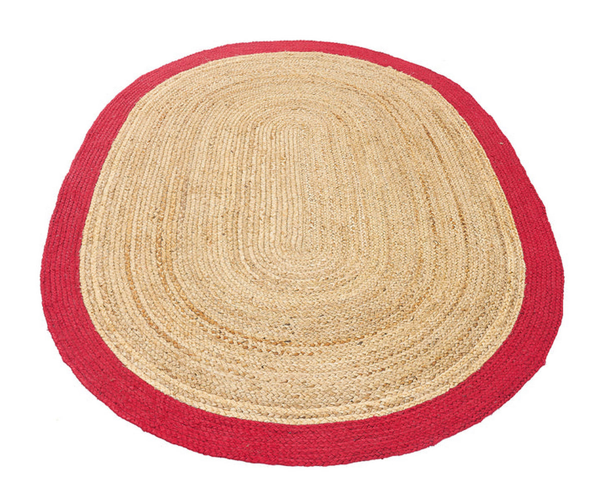 Oval Jute Rug for Living Room 5'x8', Braided Oval Rug for Dining Room 6'x8'