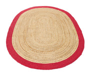 Oval Jute Rug for Living Room 5'x8', Braided Oval Rug for Dining Room 6'x8'