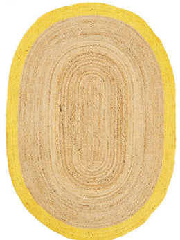 Low Pile Oval Jute Rug 9'x12' for Living Room Decor Braided Jute Oval Doormat 3'x4'