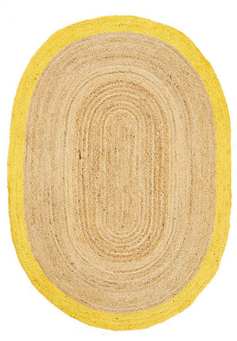 Low Pile Oval Jute Rug 9'x12' for Living Room Decor Braided Jute Oval Doormat 3'x4'