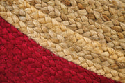 Oval Jute Rug for Living Room 5'x8', Braided Oval Rug for Dining Room 6'x8'