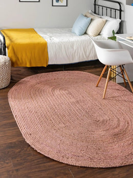 Large Oval Jute Rug 9'x12' Oval Area Rugs for Living Room 8'x10 Oval Jute Doormat