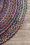 Braided Oval Area Rug 5'x7' Handwoven Cotton Oval Rug Carpet 4'x6'