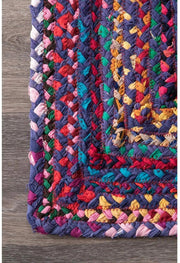 Braided Oval Area Rug 5'x7' Handwoven Cotton Oval Rug Carpet 4'x6'