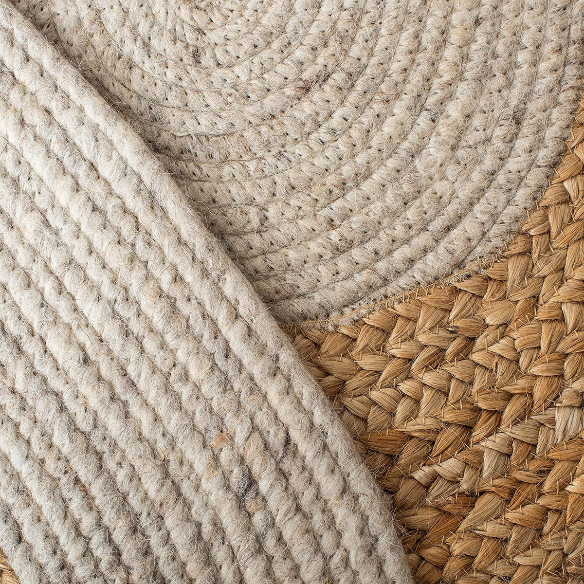 White Oval Area Rug 8'x10', Braided Oval Jute Rug, Hemp Sisal Oval Carpet Rug 5'x7'
