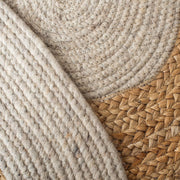 White Oval Area Rug 8'x10', Braided Oval Jute Rug, Hemp Sisal Oval Carpet Rug 5'x7'