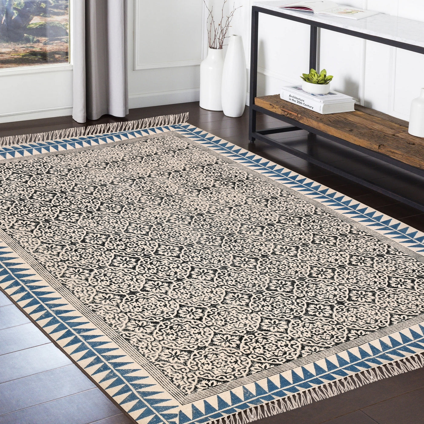 Bohemian Cotton Rugs, Extra Large Area Rug, Washable Cotton Rug, Cotton Kitchen Rug
