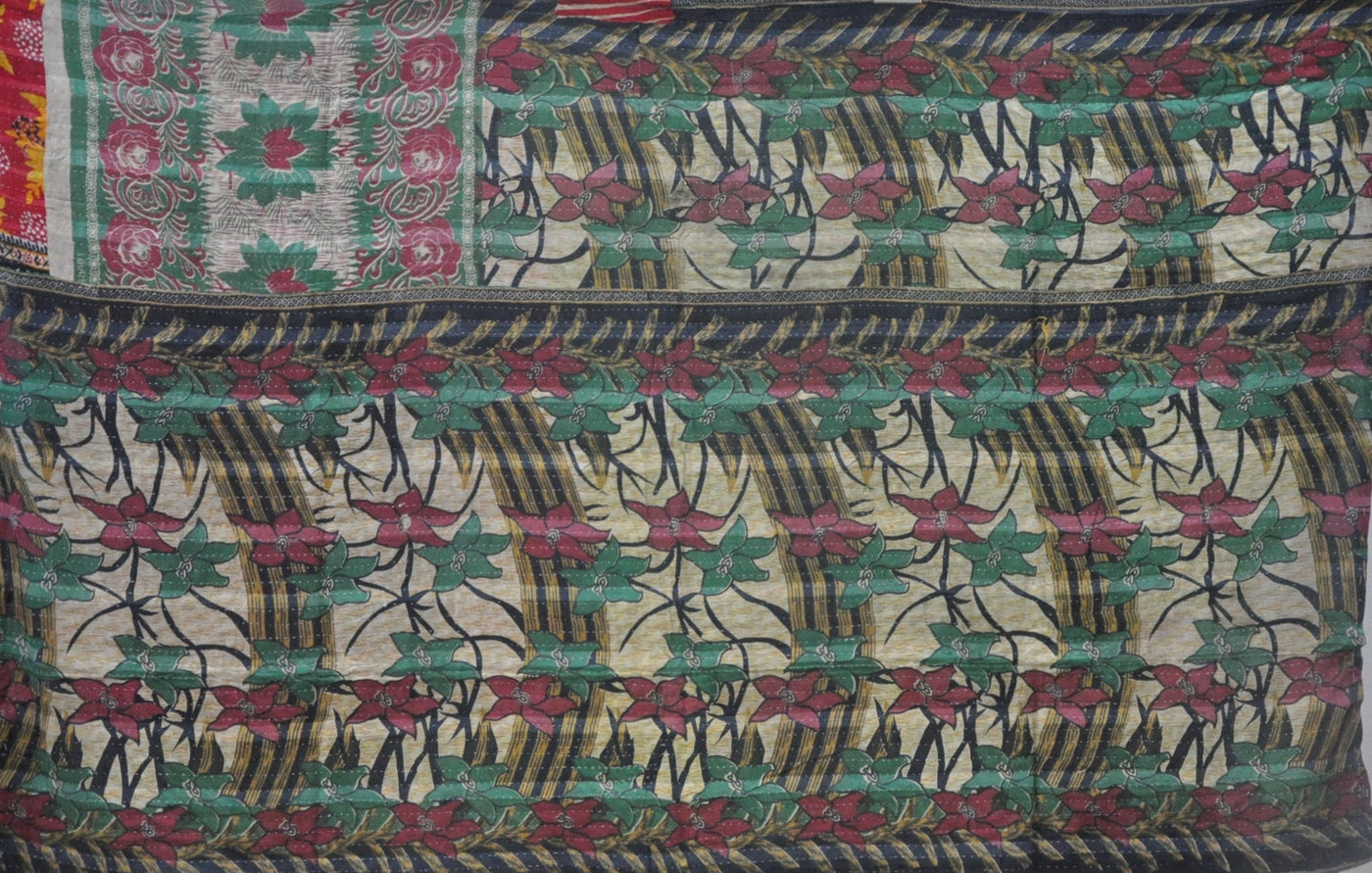 fairtrade vintage kantha throw blanket