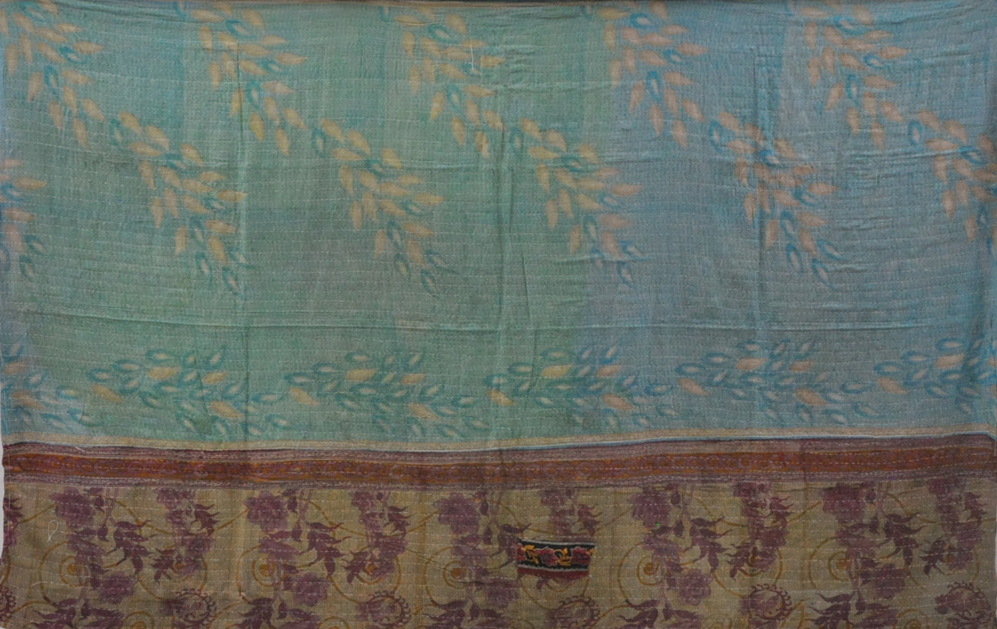 twin size kantha sofa throw quilt