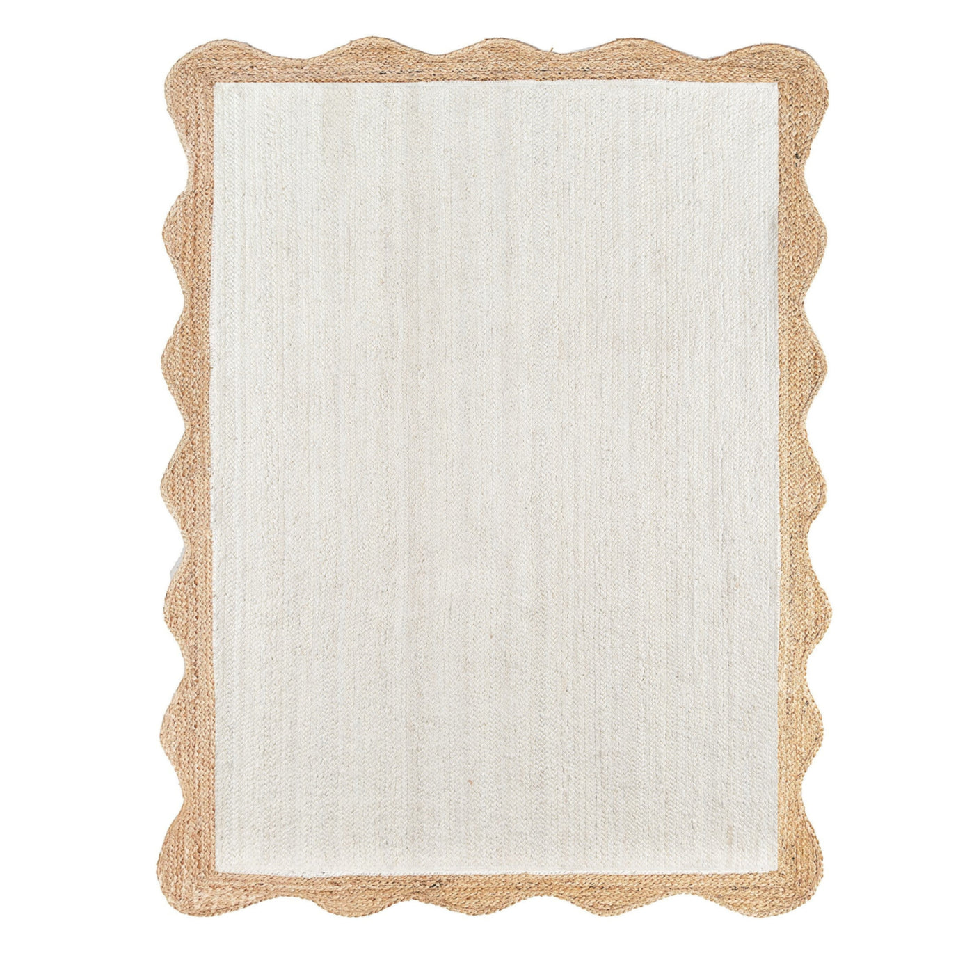 Scalloped Rug Wavy Edge Scallop Rug Wavy Border Scalloped Rug Jute Area Rug