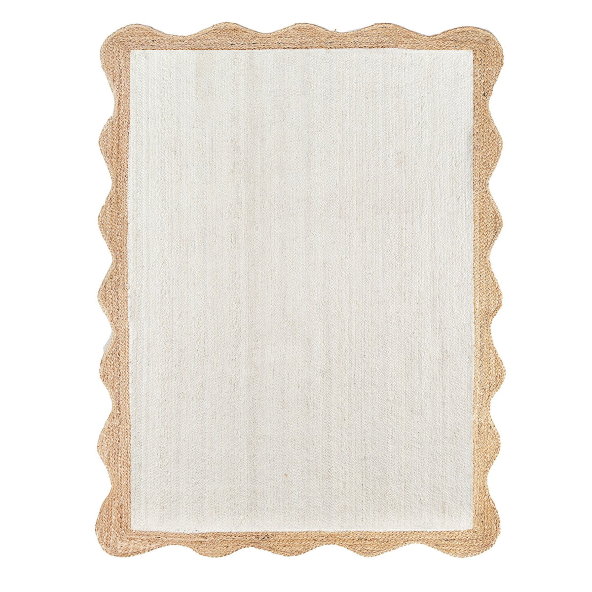 Scalloped Rug Wavy Edge Scallop Rug Wavy Border Scalloped Rug Jute Area Rug