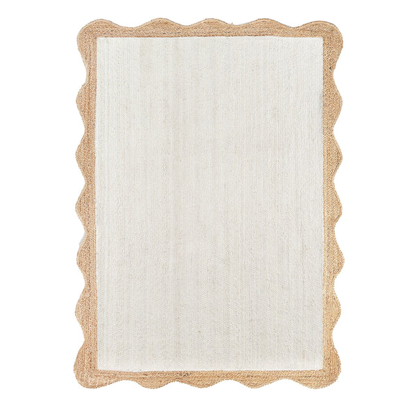 Scalloped Rug Wavy Scallop Rug Wavy Border Scalloped Rug Jute Area Rug