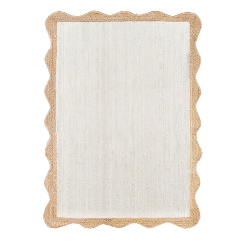 Scalloped Rug Wavy Scallop Rug Wavy Border Scalloped Rug Jute Area Rug