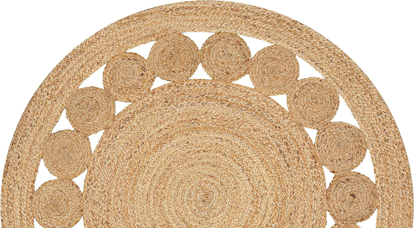 Half Circle Jute Doormat, Handmade Half Moon Rug, Natural Entryway Mat for Front Door Decor