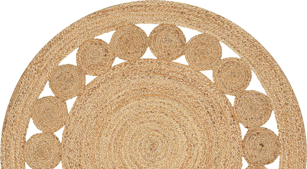 Half Circle Jute Doormat, Handmade Half Moon Rug, Natural Entryway Mat for Front Door Decor