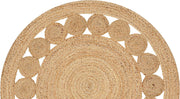 Half Circle Jute Doormat, Handmade Half Moon Rug, Natural Entryway Mat for Front Door Decor