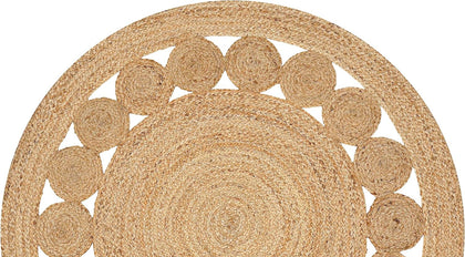Half Circle Jute Doormat, Handmade Half Moon Rug, Natural Entryway Mat for Front Door Decor