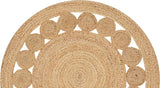 Half Circle Jute Doormat, Handmade Half Moon Rug, Natural Entryway Mat for Front Door Decor