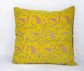 vintage kantha throw pillow in 24X24 inches indian cotton floor cushions