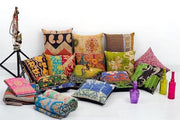 24x24 inches Vintage Kantha Pillows, Vintage kantha Cushion Covers