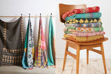 Wholesale Lot Of Indian Vintage Kantha Quilt Handmade Throw Reversible Blanket