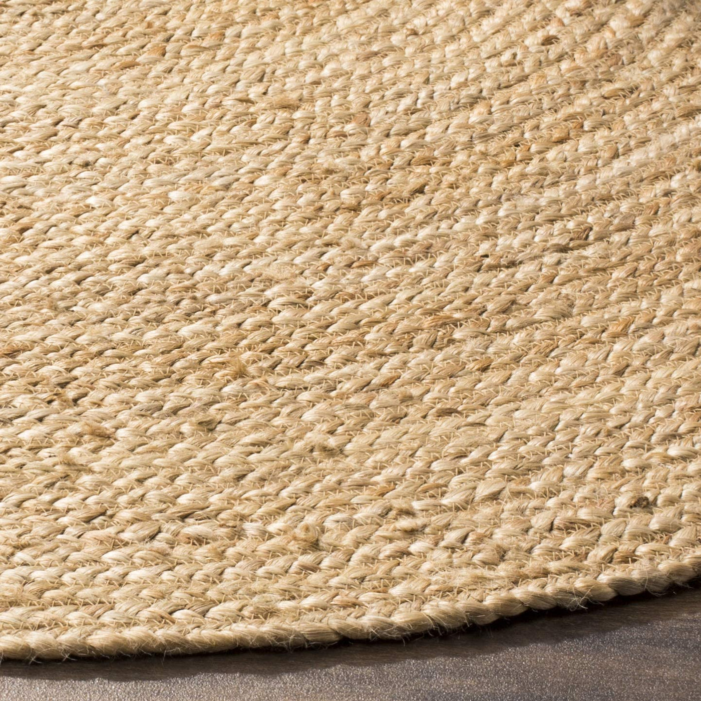 Natural jute Round rug - Jaipur Handloom