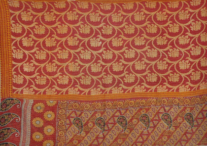 twin size kantha quilt bed cover