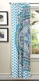100% cotton mandala 2 panels door curtains bohemian window hanging-Jaipur Handloom